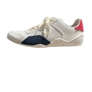Lacoste Hapona 120 Leather/ Suede white,Navy,Red Size 8 Men’s